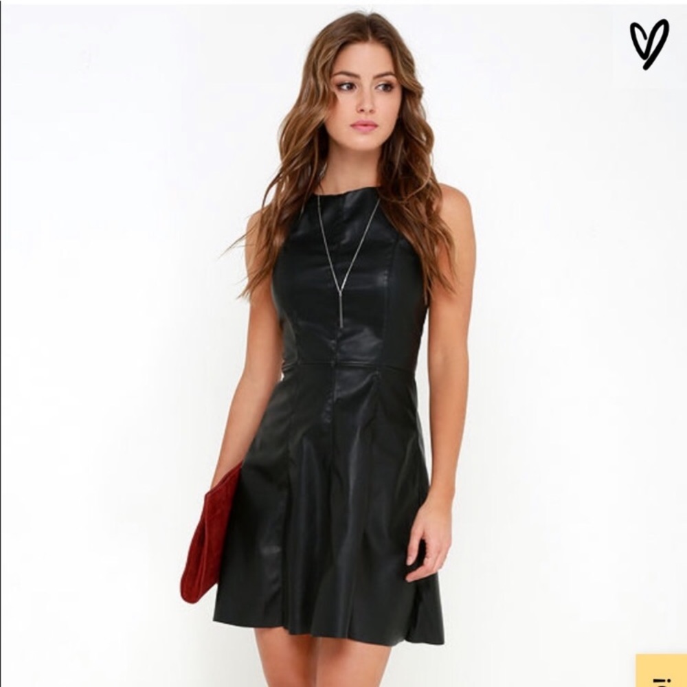 BB Dakota Black Leather Dress